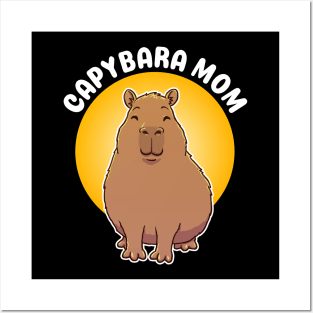 Cute Capybara Mom Posters and Art